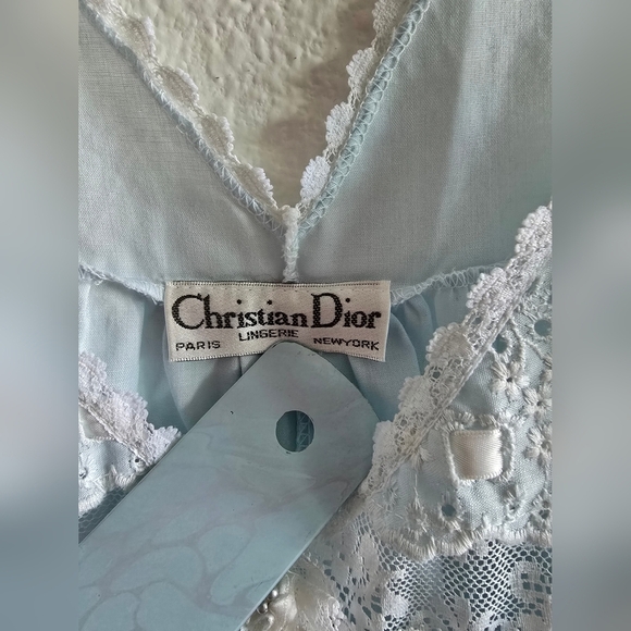 Dior Blue Smocked Halter Pajama - Picture 2 of 13